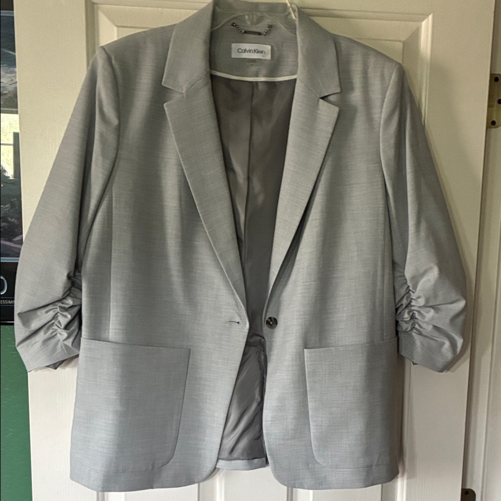 Calvin Klein Ladies Light Gray Blazer